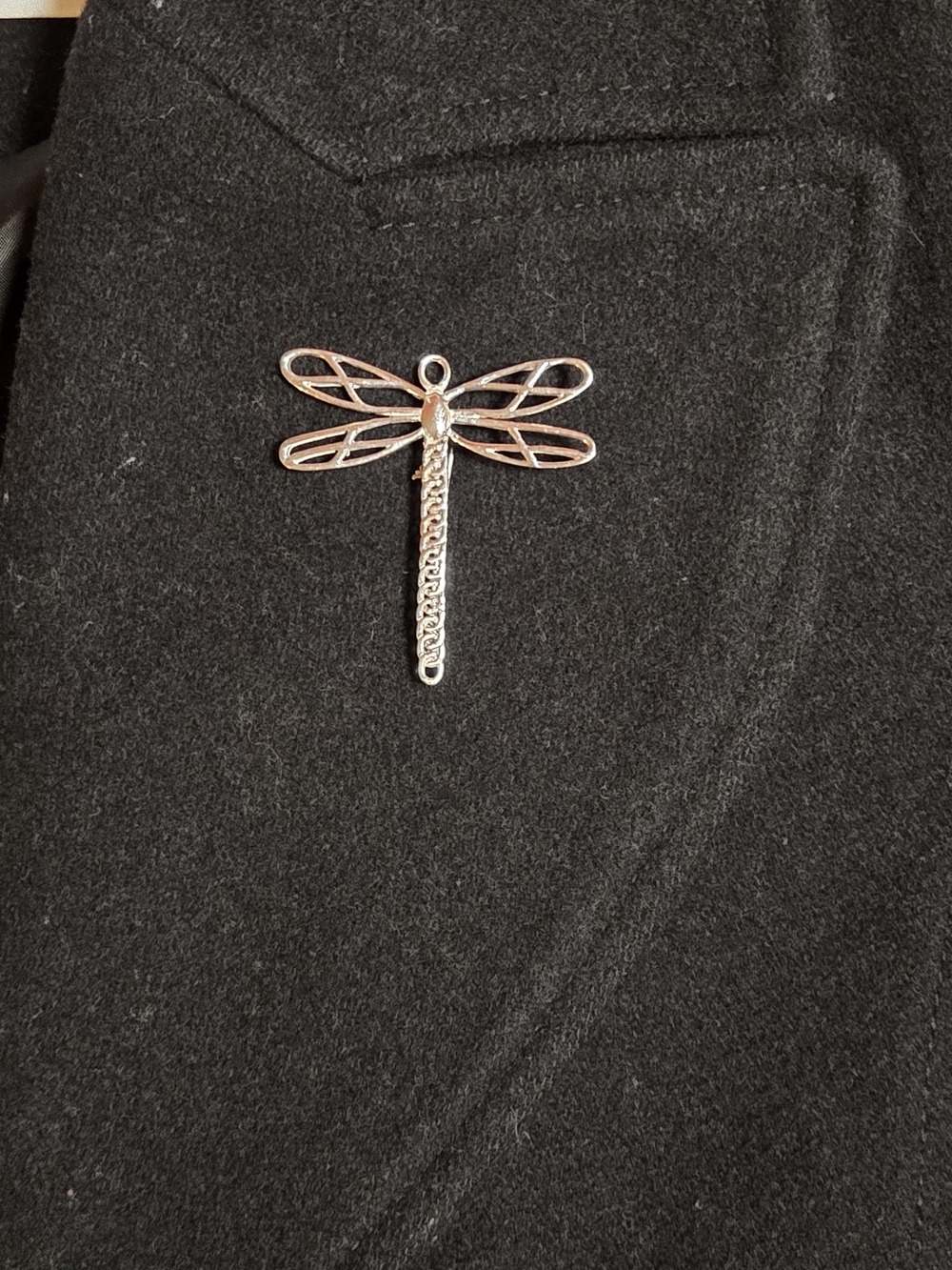 Sterling Silver Dragonfly Brooch Pin